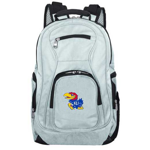 CLKUL704-GRAY: NCAA Kansas Jayhawks Backpack Laptop